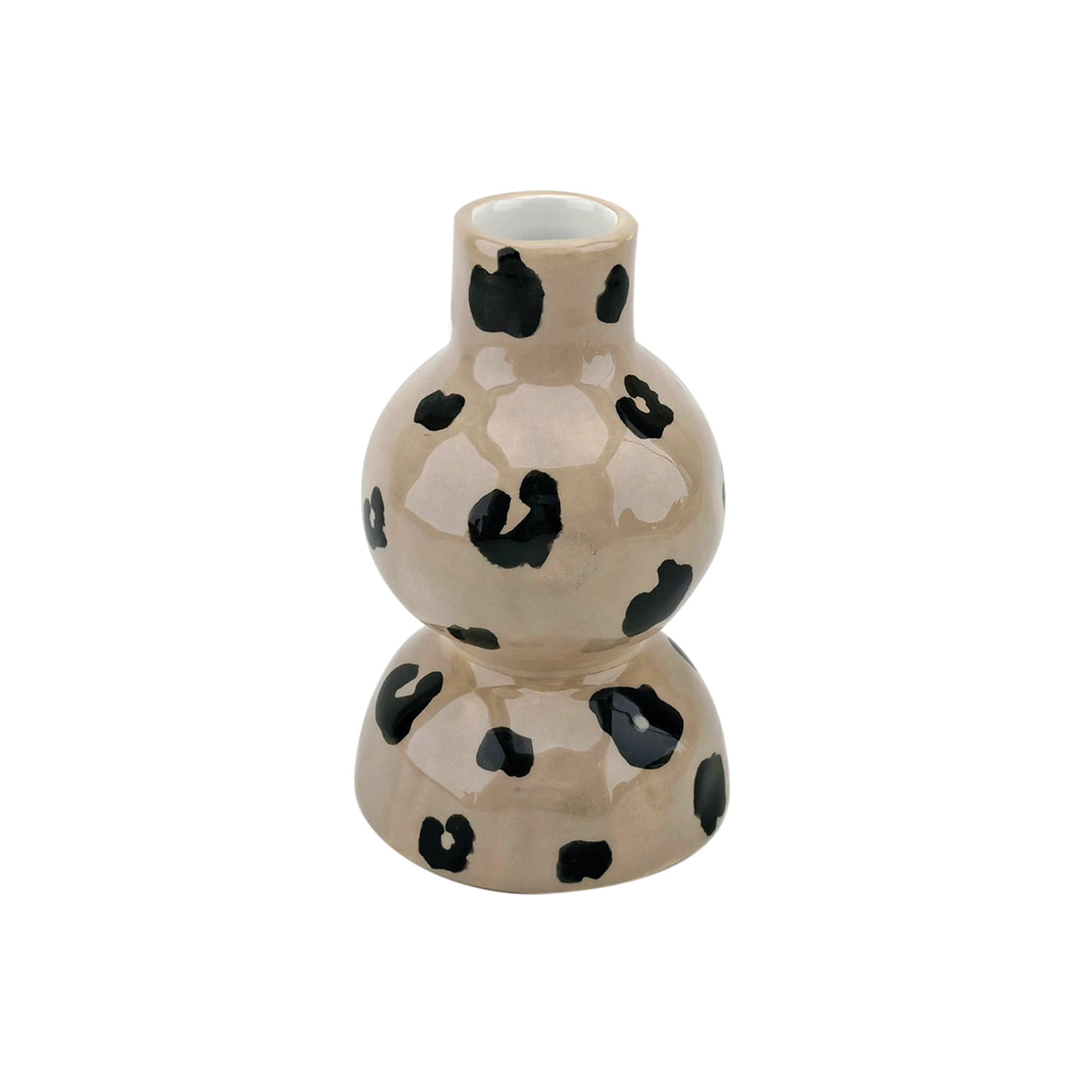 Leopard Beige Bud Vase