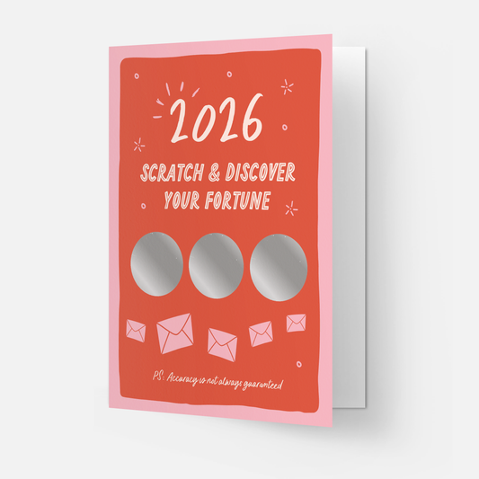 Fortune Scratch 2026 greeting card: Single sided