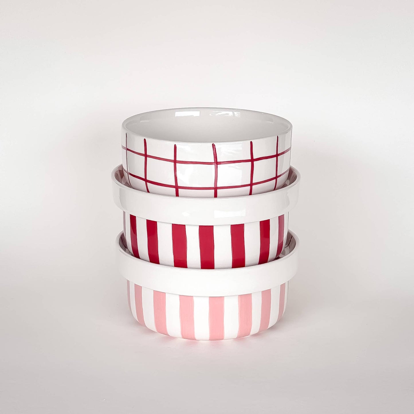 Bowl Stripes - sunset red