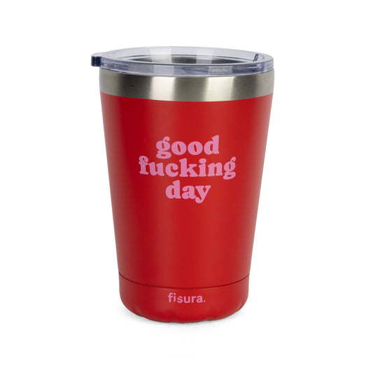 "Good Fucking Day" Red Thermos Mug