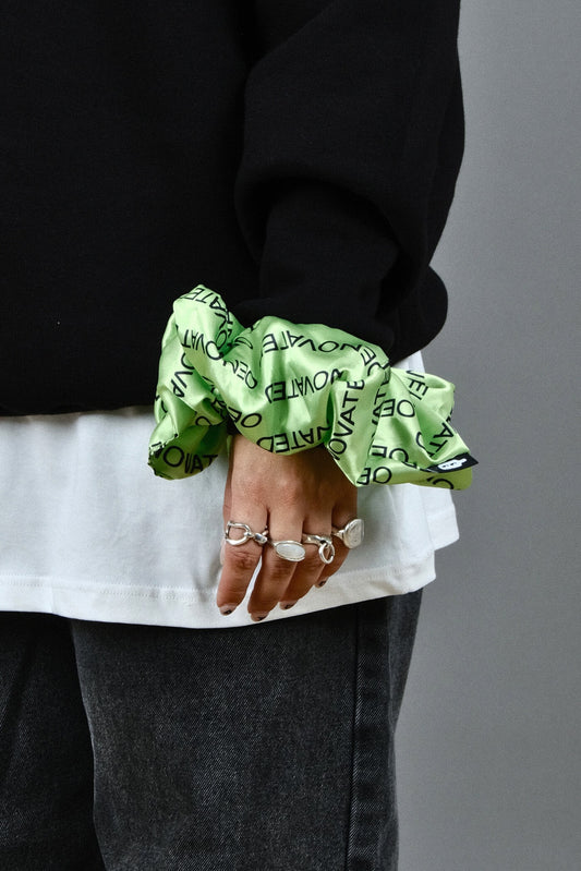 Oenovated Green Jumbo Scrunchie