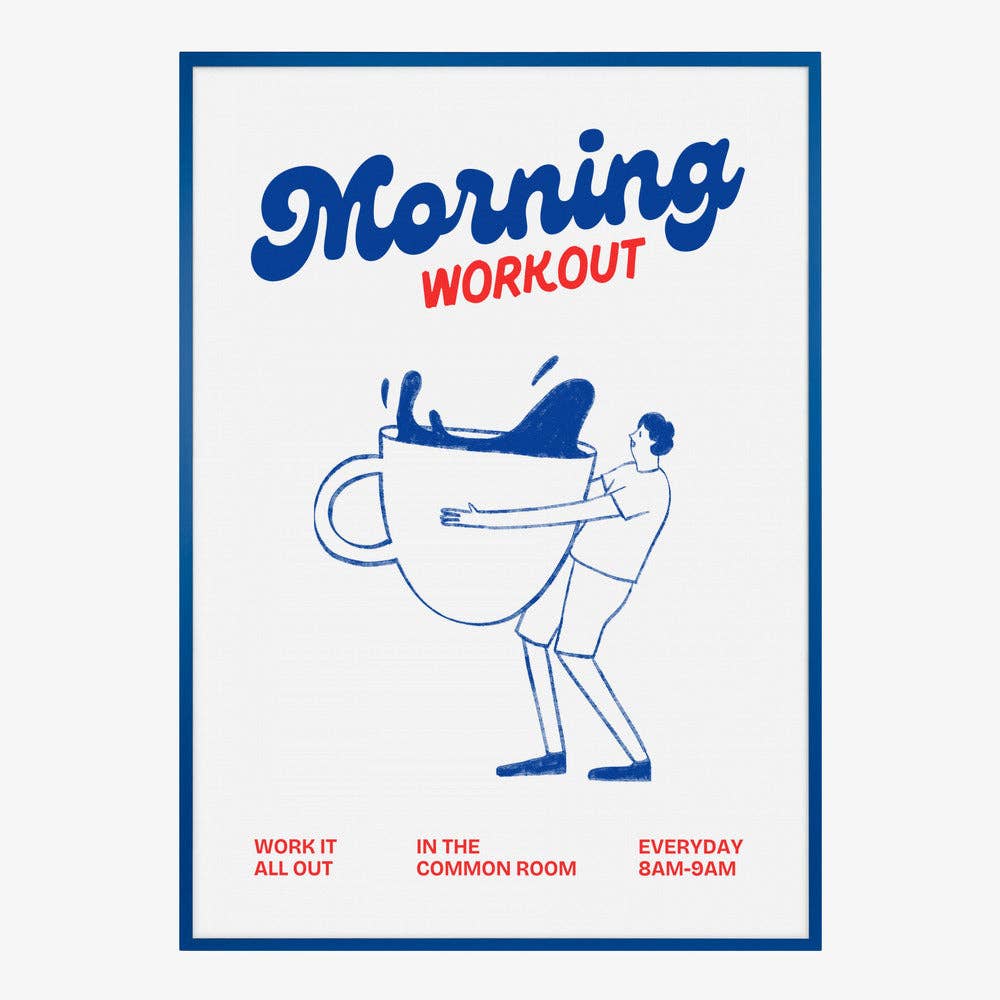 Morning Workout Coffee Art Print