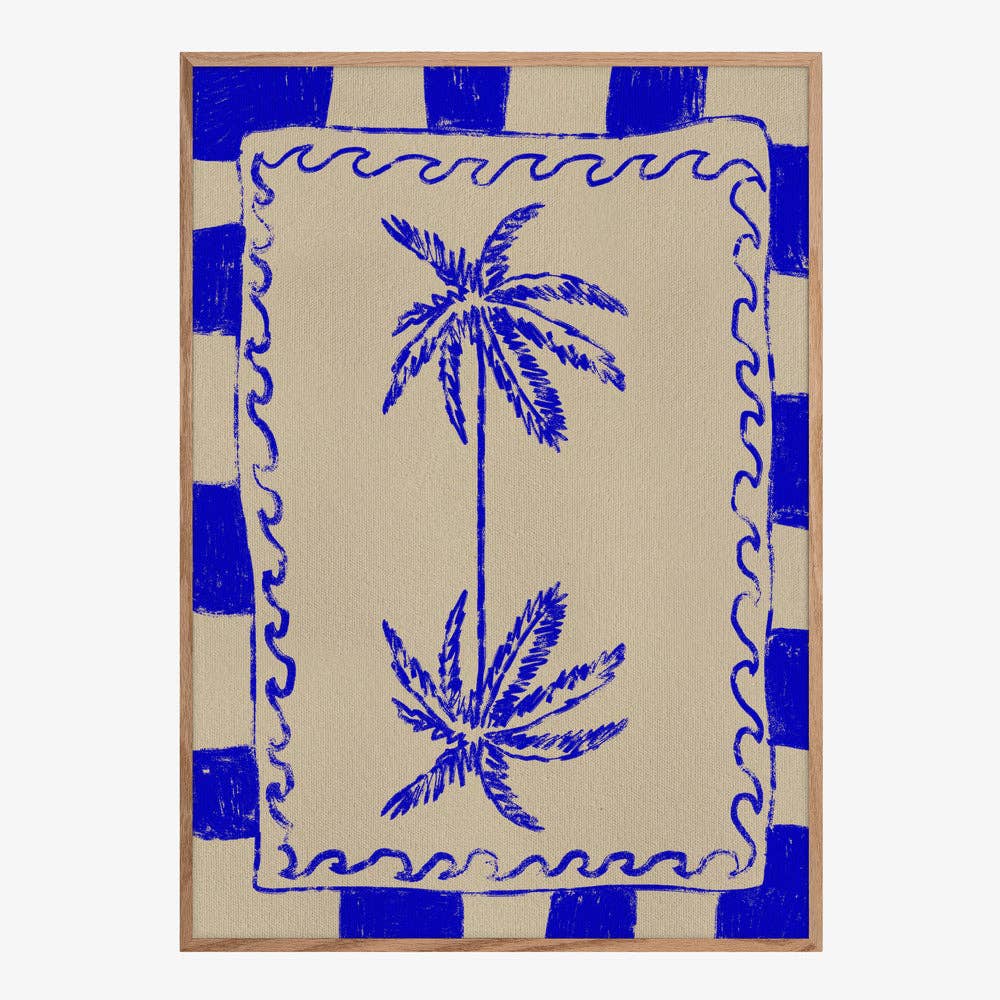 Palm Trees Stamp Art Print