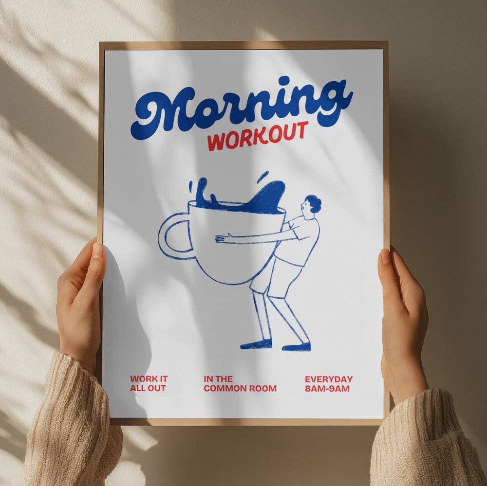 Morning Workout Coffee Art Print