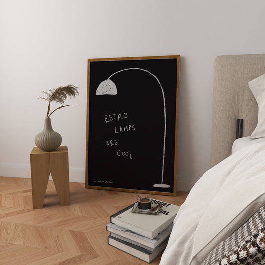 Retro Lamps are Cool Print | A4 Size