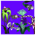 AENAO Silk Scarf | Lily - Purple