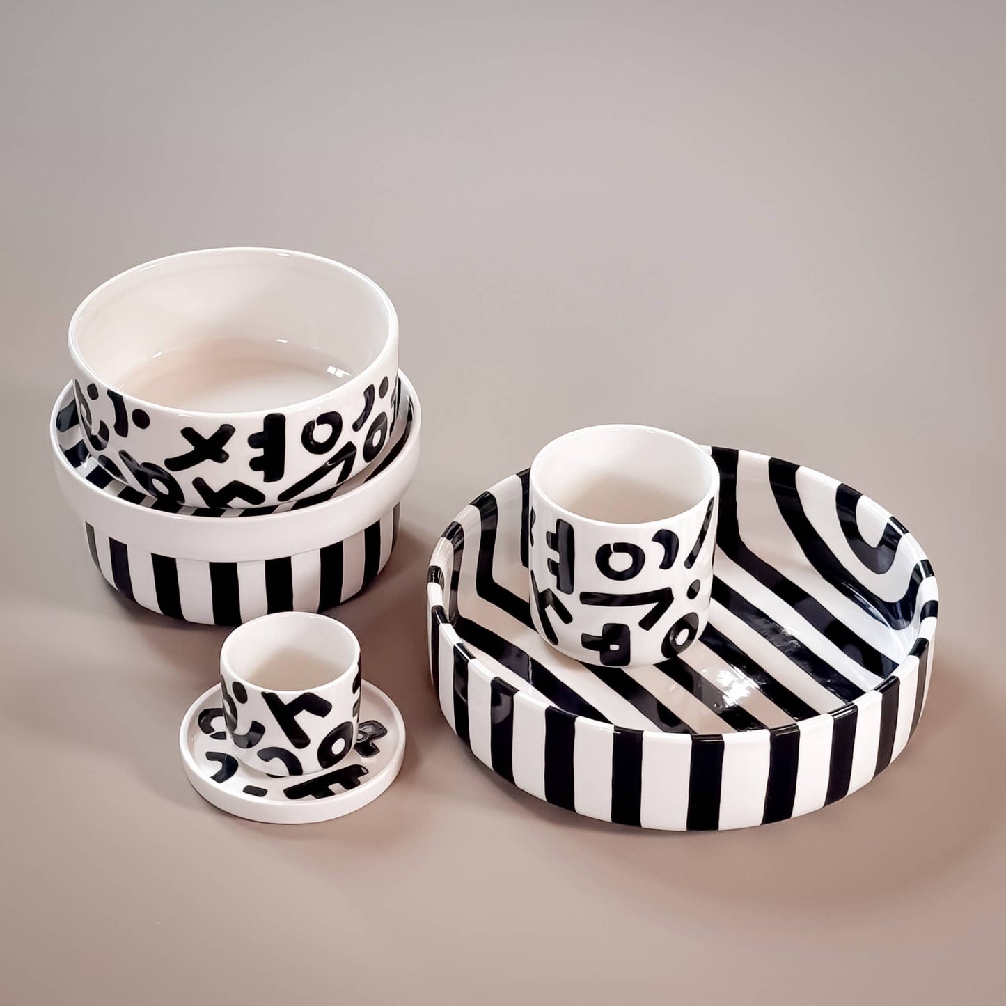 Becher Stripes - volcano black