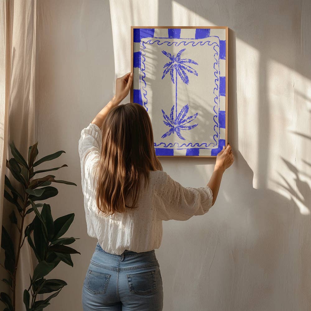 Palm Trees Stamp Art Print