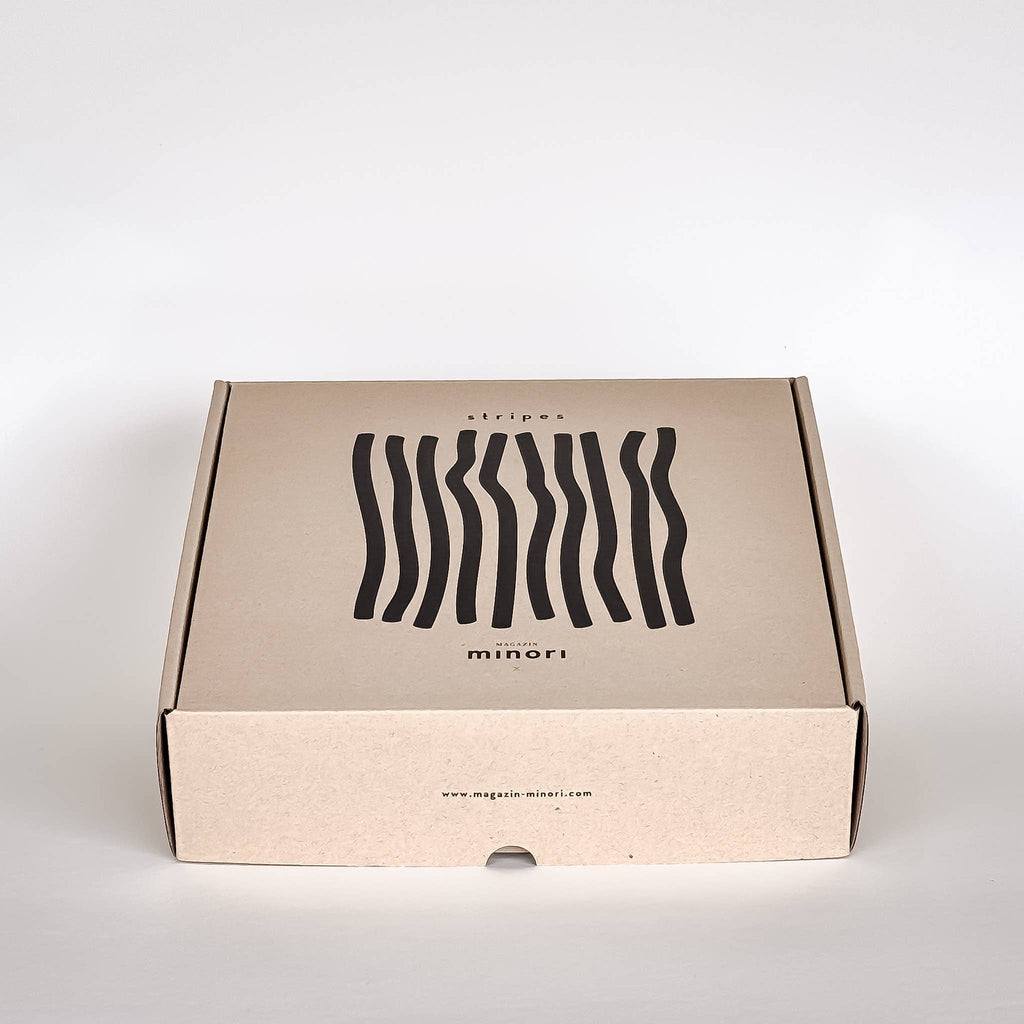 Large bowl Stripes - tramonto red