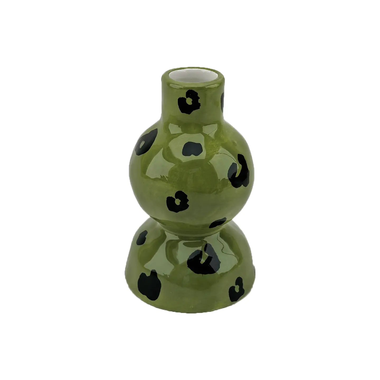 Organic Leopard Khaki Bud Vase