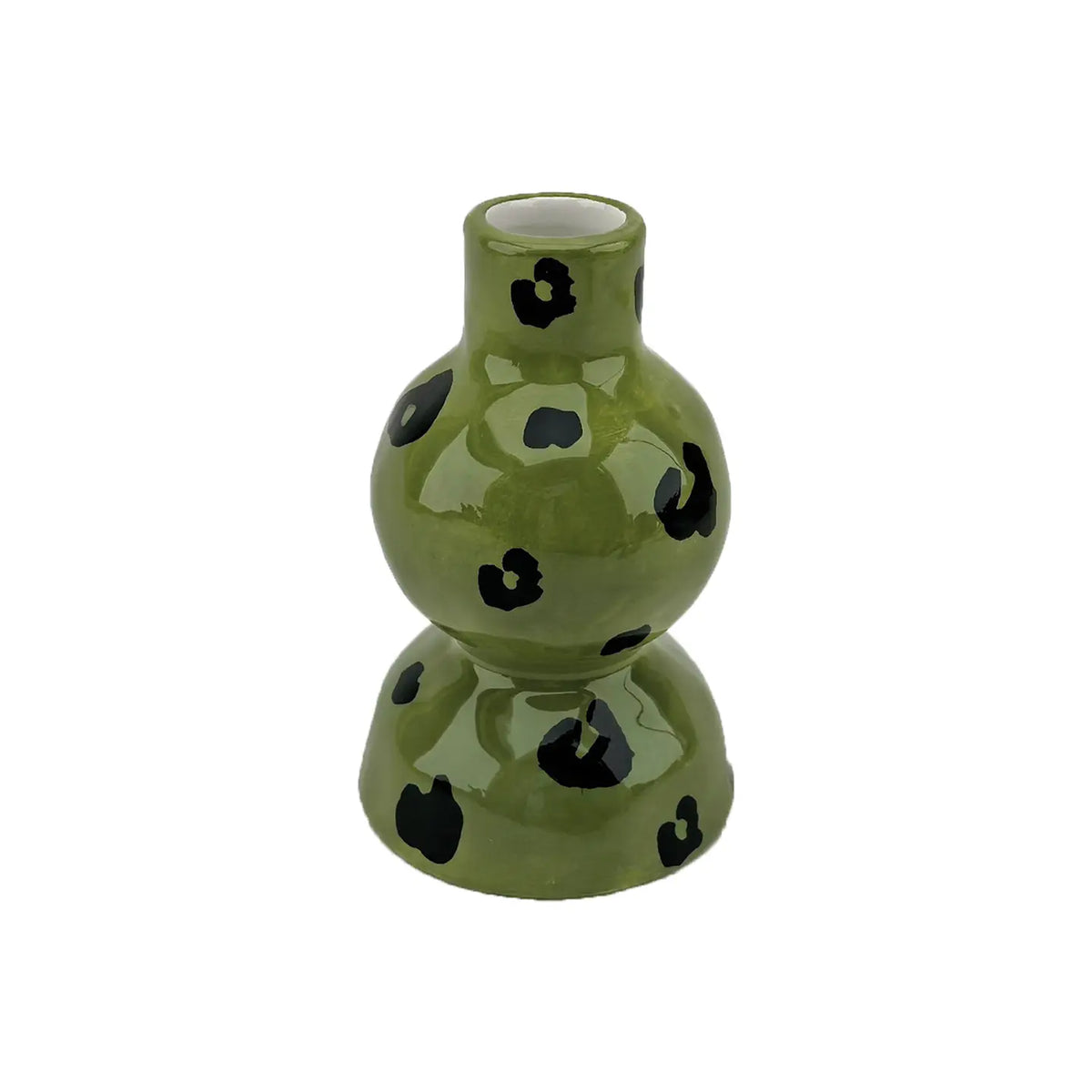 Organic Leopard Khaki Bud Vase