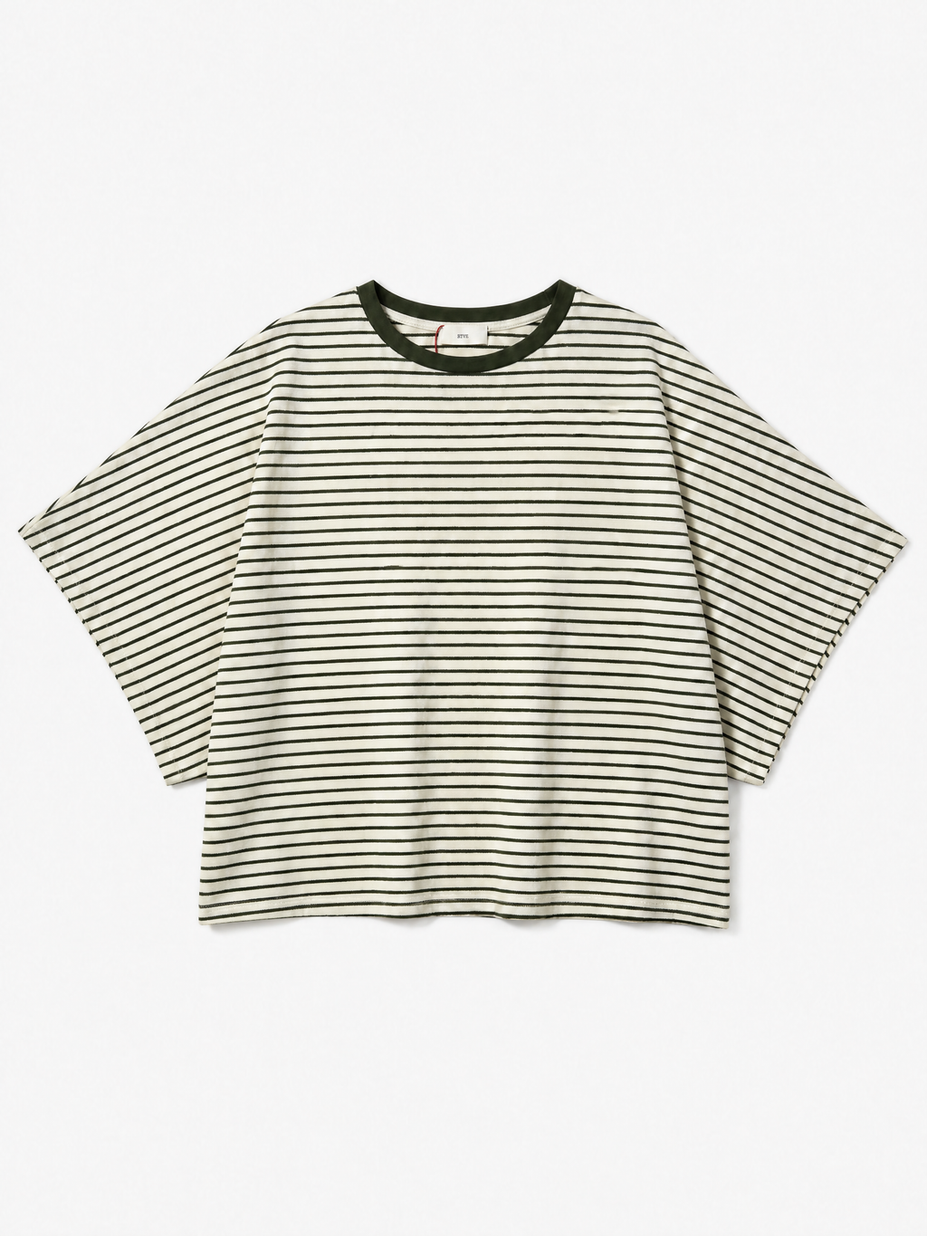 Striped T-shirt _ Olive Green Color