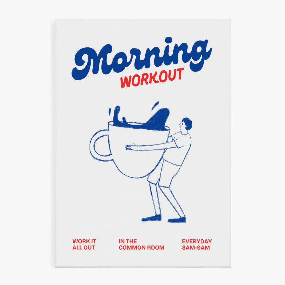 Morning Workout Coffee Art Print
