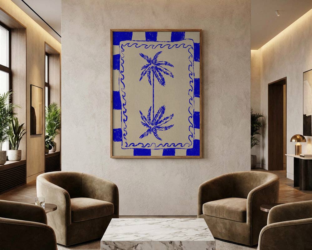 Palm Trees Stamp Art Print