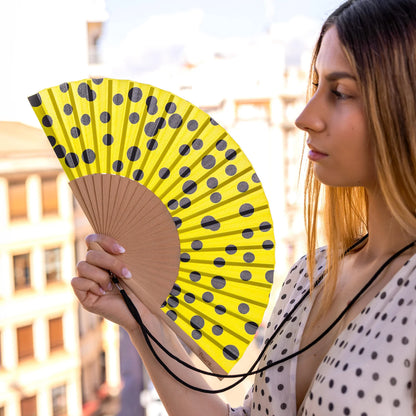 Yellow "Polka Dot" Fan
