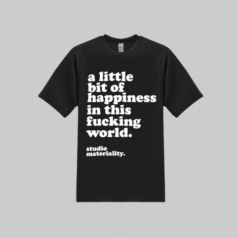 Studio Materiality Black “Happiness” T-Shirt