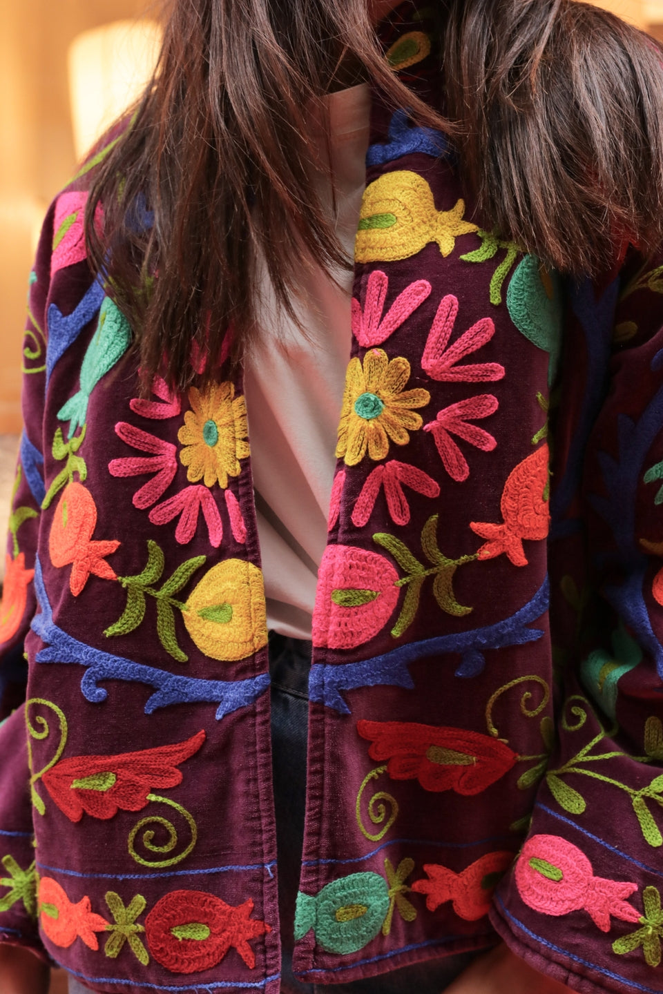 Embroidered Velvet “Garden” Jacket