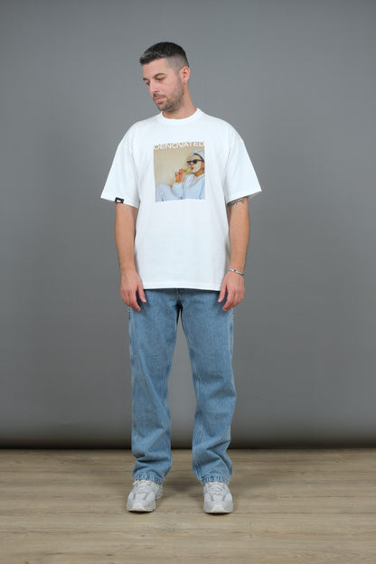 ”Drinking wine, feeling fine” off white T-shirt