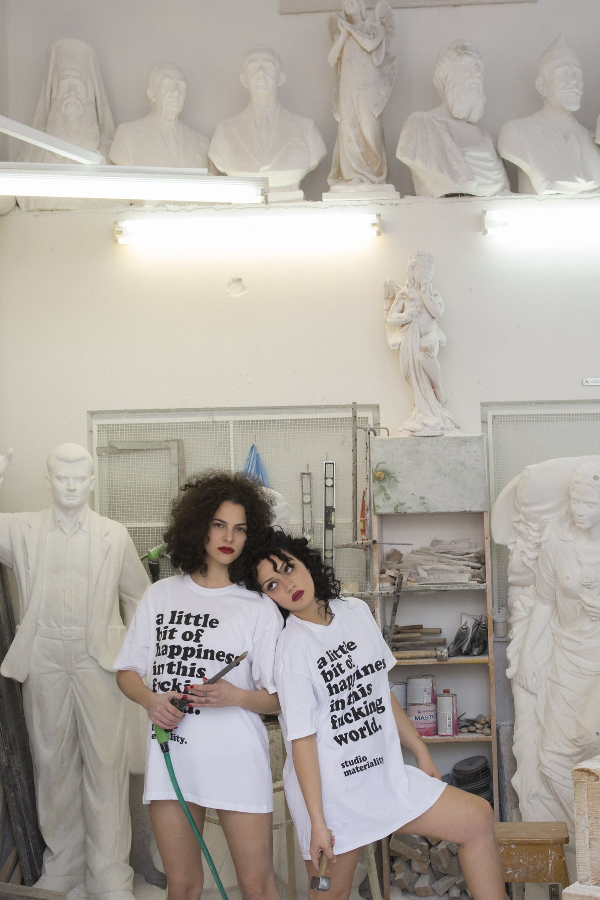 Studio Materiality White “Happiness'' T-Shirt
