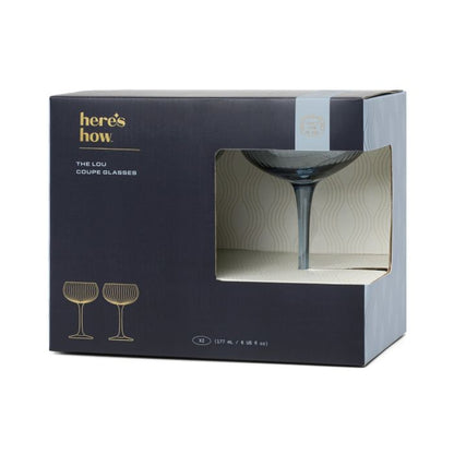 The Lou Coupe Glass, Σετ με 2 Blue ποτήρια 177 ml
