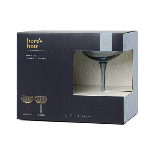 The Lou Coupe Glass, Σετ με 2 Blue ποτήρια 177 ml