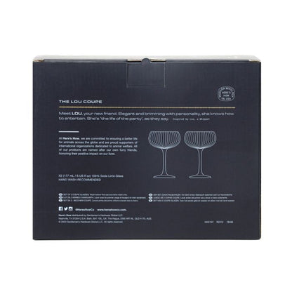 The Lou Coupe Glass, Σετ με 2 Blue ποτήρια 177 ml