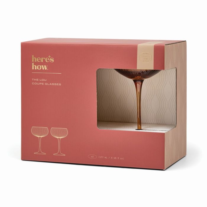 The Lou Coupe Glass, Σετ με 2 Amber ποτήρια 177 ml