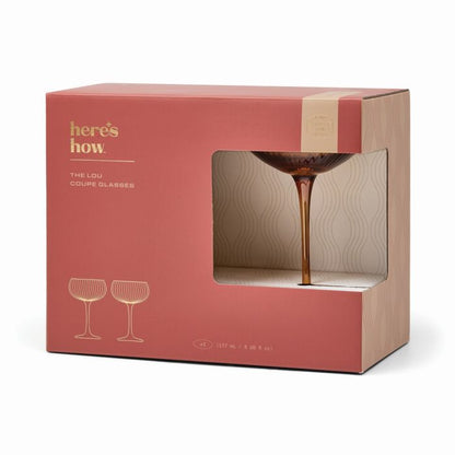 The Lou Coupe Glass, Σετ με 2 Amber ποτήρια 177 ml