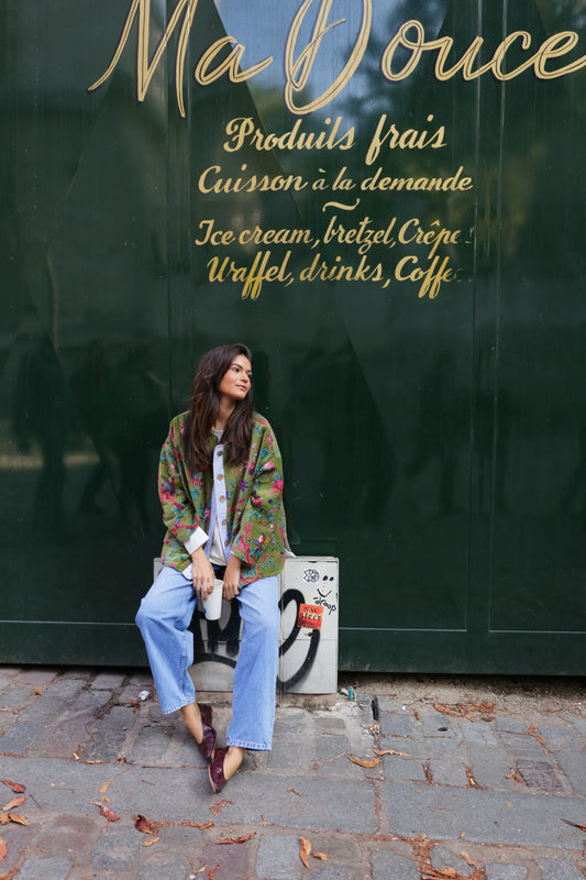 Embroidered Jacket - Green Garden