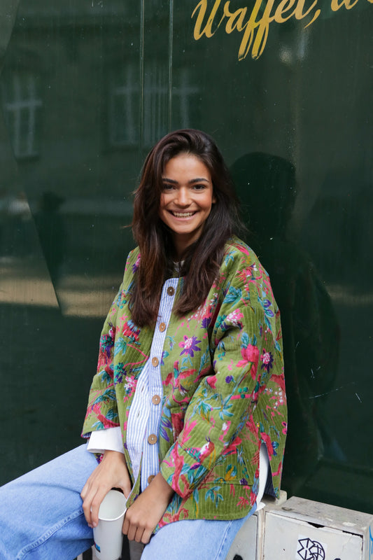 Embroidered Jacket - Green Garden