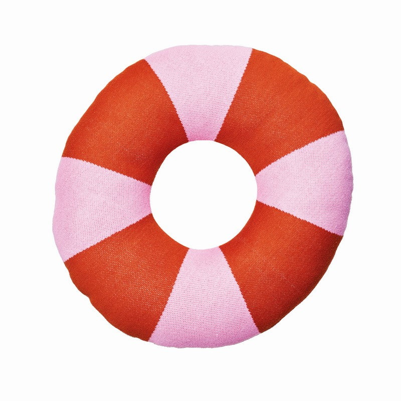 Knitted Cotton Pillow – Donut Pillow Strawberry