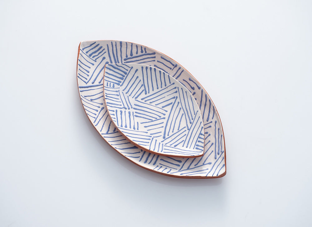 Terracotta Leaf ceramic plates - Σετ κεραμικών πιάτων