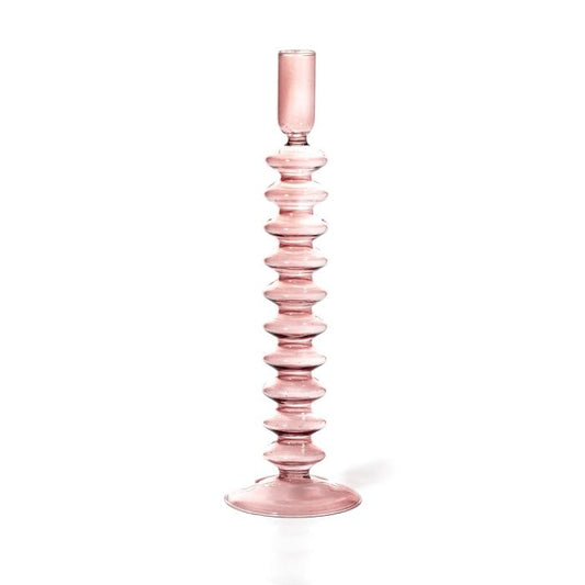 Rose Quartz Γυάλινο Κηροπήγιο