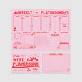 Weekly Playground Planner – Pink Red