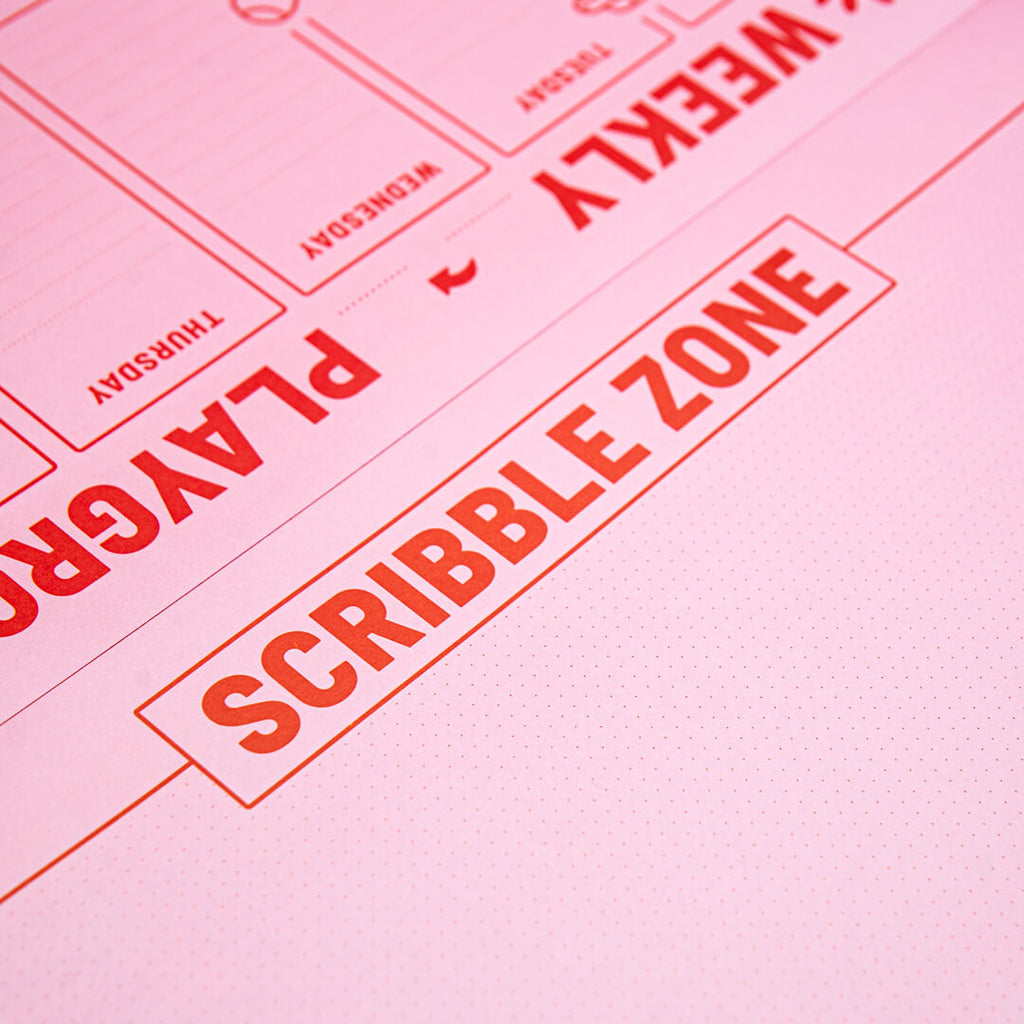 Weekly Playground Planner – Pink Red