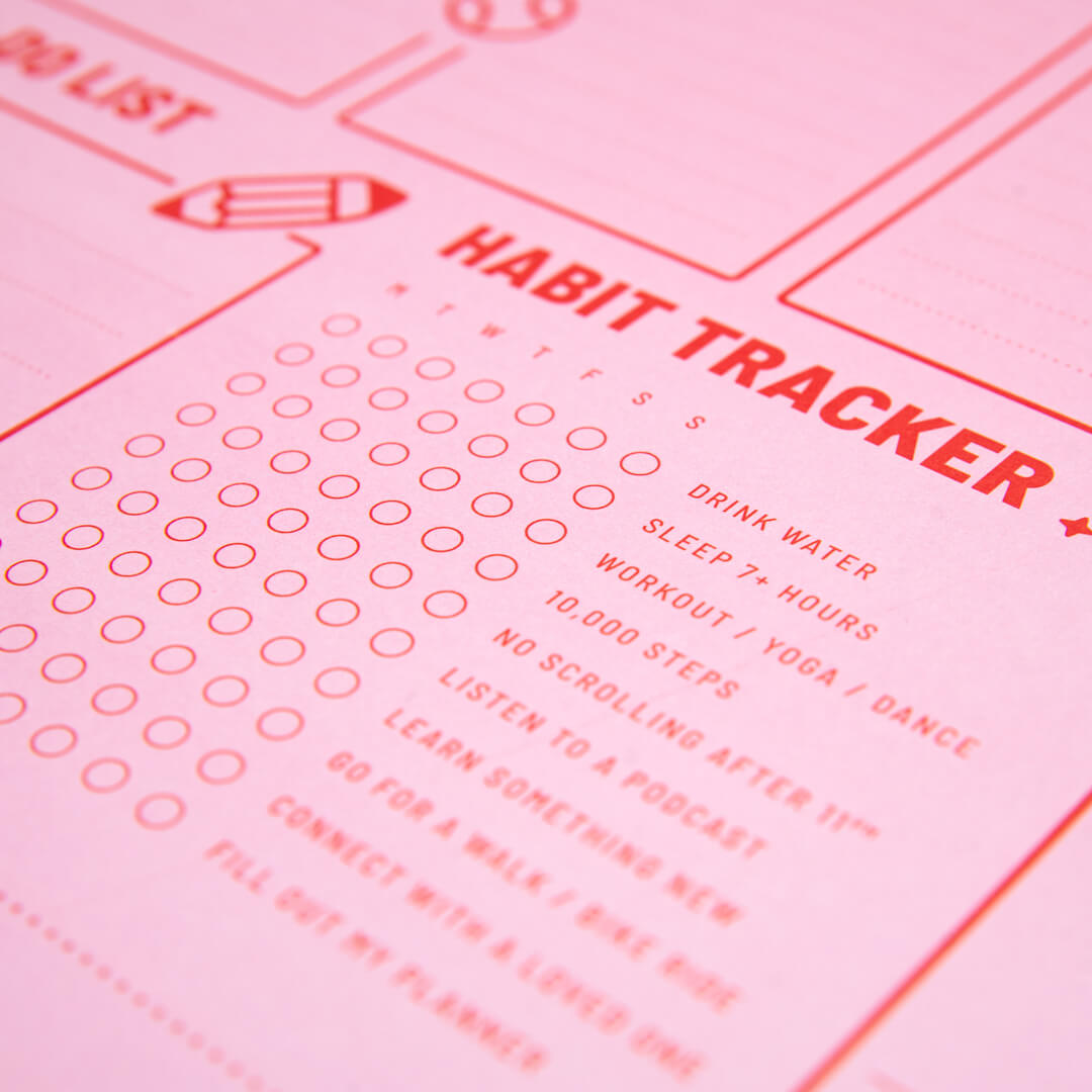 Weekly Playground Planner – Pink Red