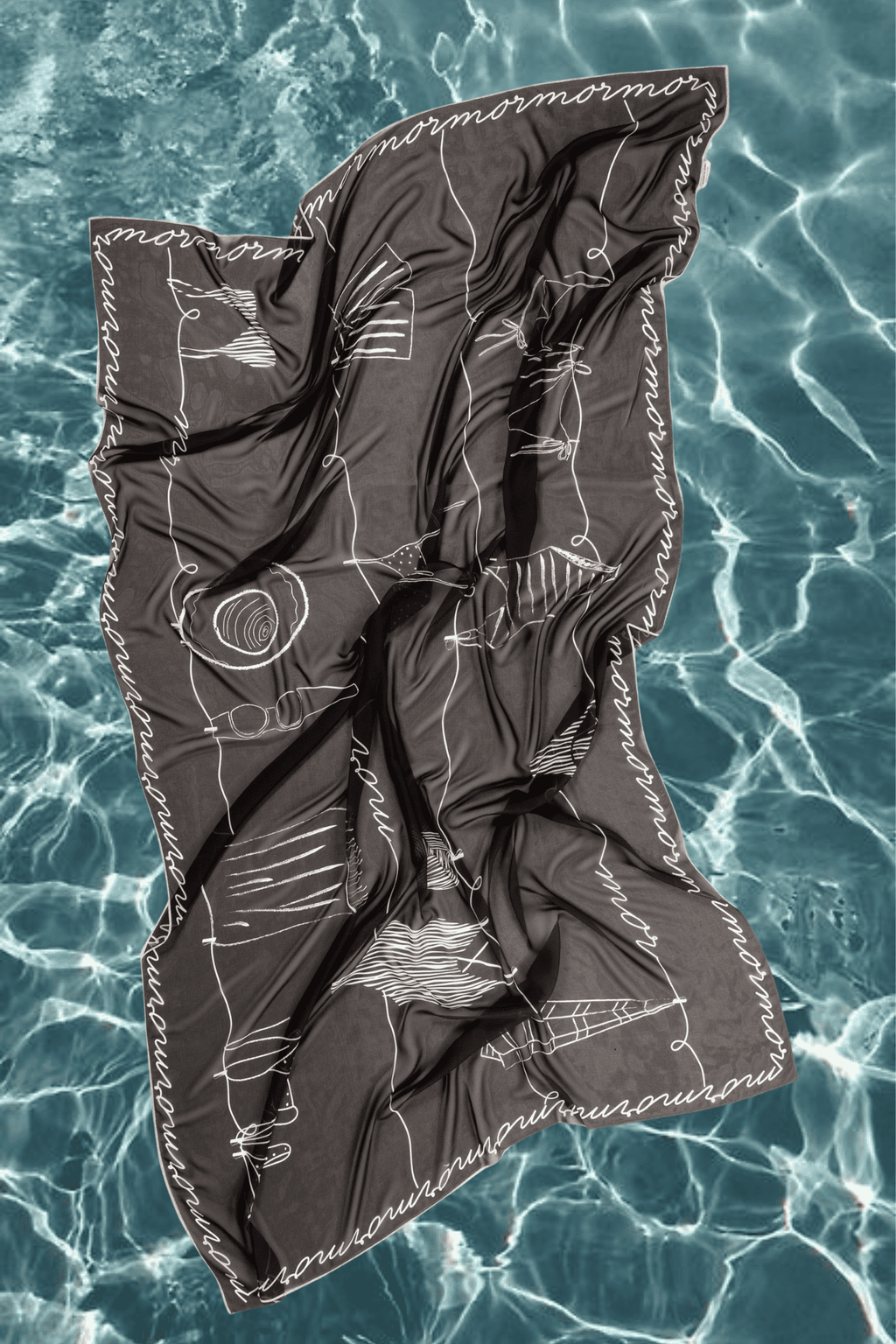 SUMMERLINES BLACK PAREO