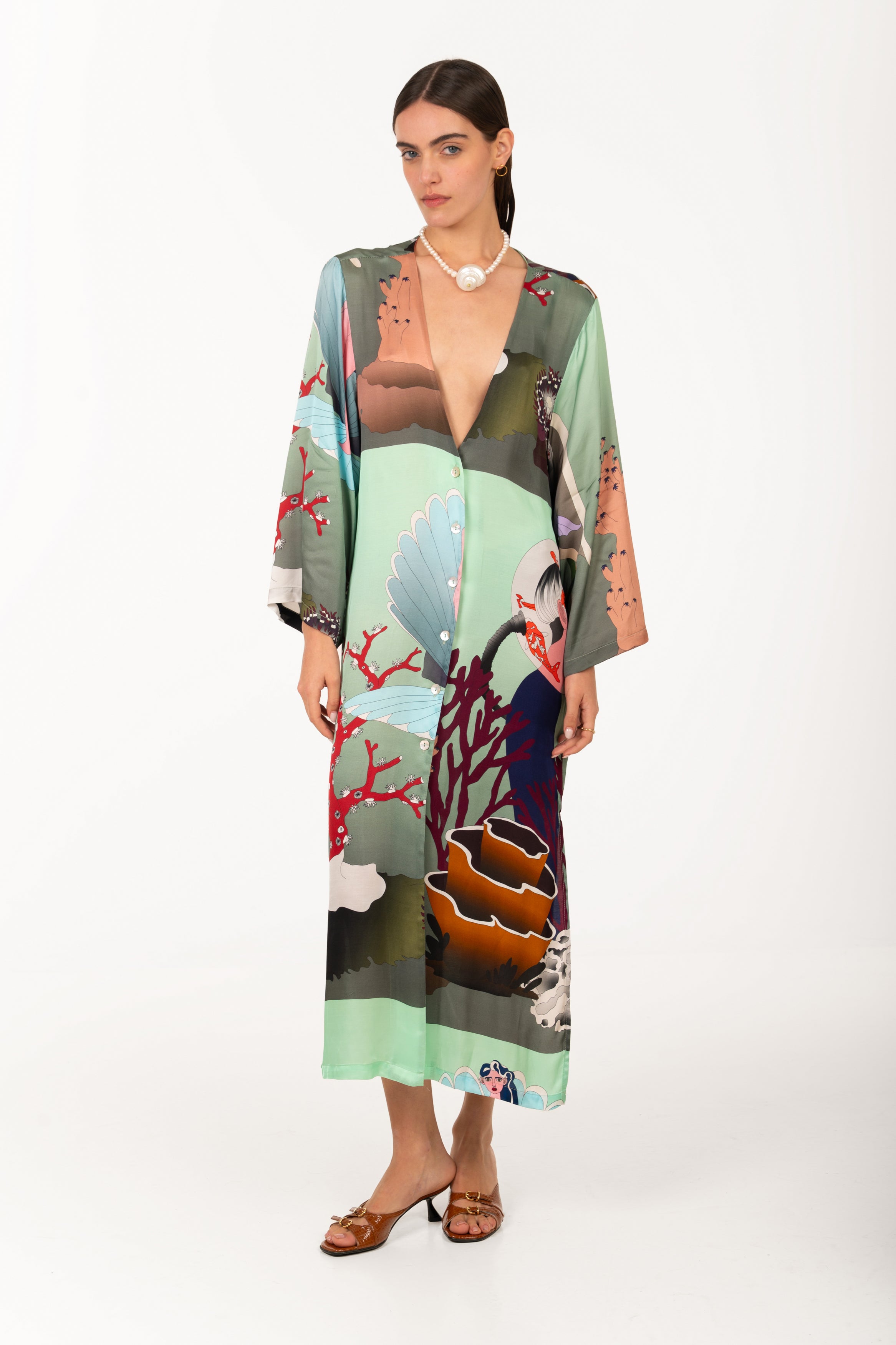 Urban seabed Mint Kimono
