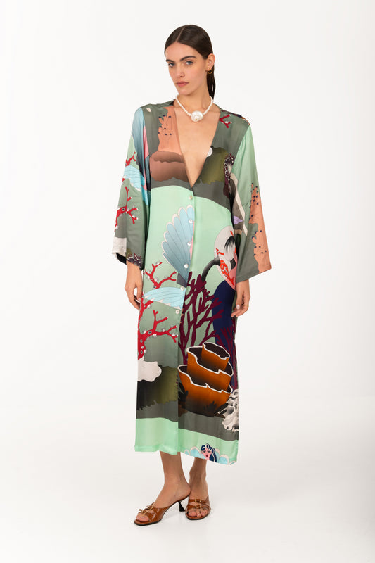 Urban seabed Mint Kimono