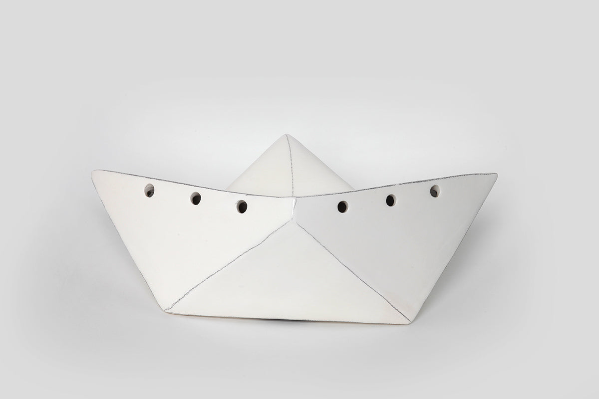 Κεραμικό καραβάκι φωτιστικό / Ceramic Boat Light