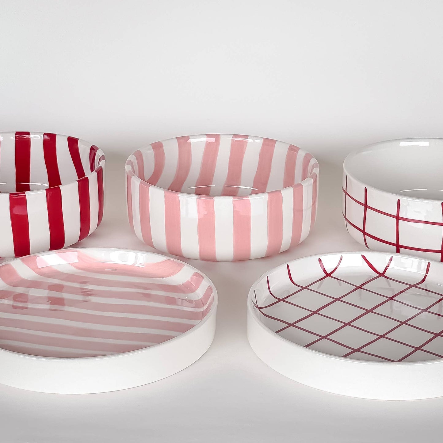 Bowl Stripes - sunset red