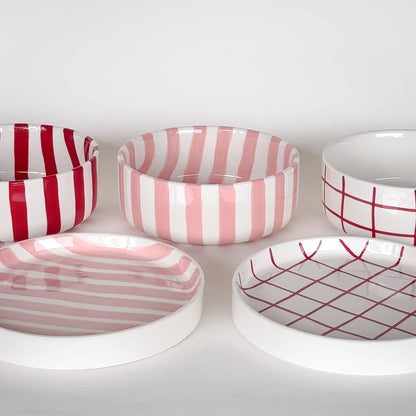 Becher Stripes - tramonto red