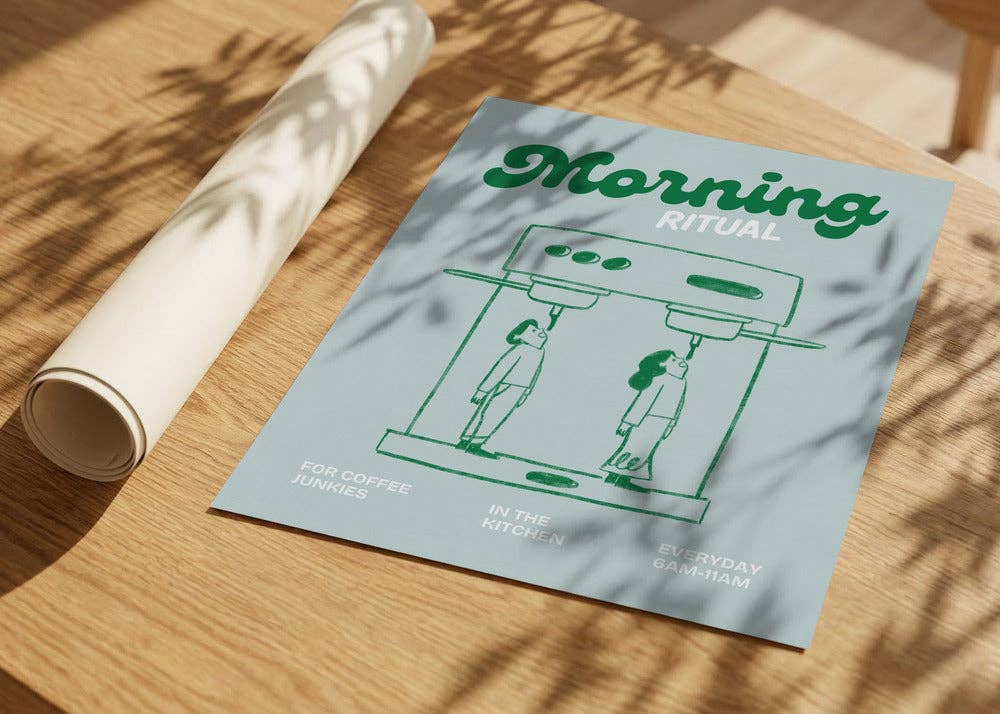 Morning Ritual Espresso Art Print - 40x50 cm