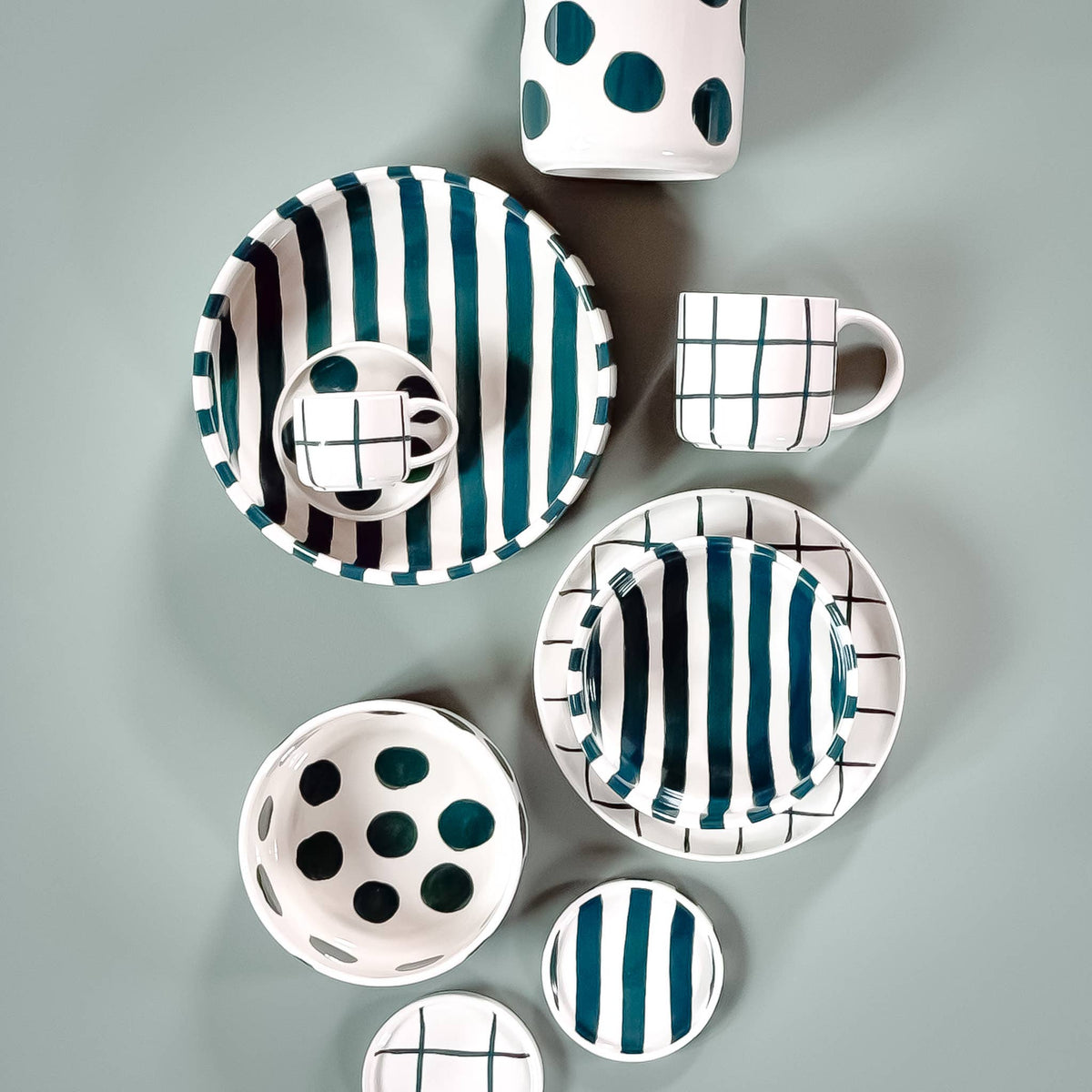 Bowl Stripes - gentle green