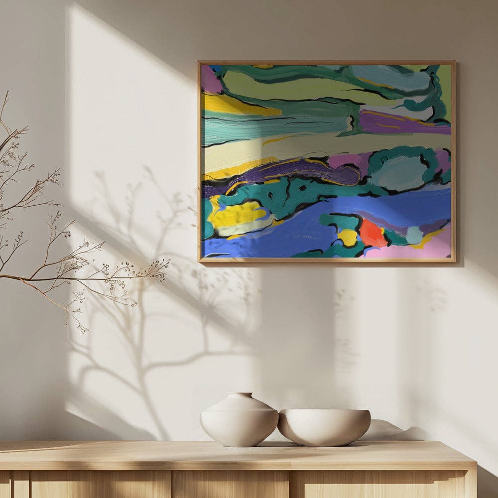 Abstract River Art Print