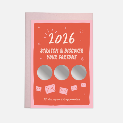 Fortune Scratch 2026 greeting card: Single sided