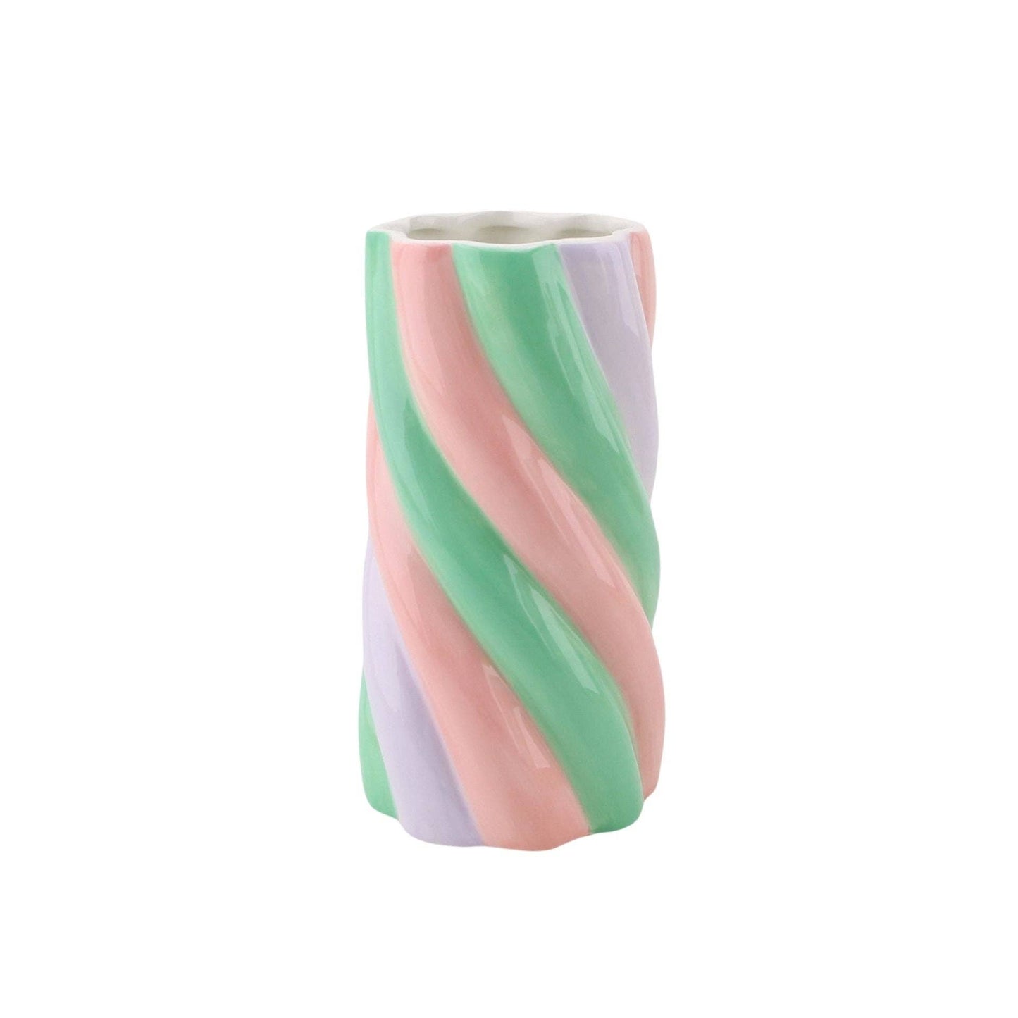 Vase - Marshmellow  - Pink/Mint/Lilac - 10,5x10,5x20cm