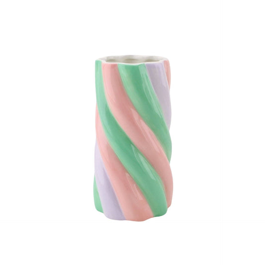Vase - Marshmellow  - Pink/Mint/Lilac - 10,5x10,5x20cm
