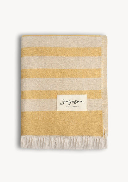 Baia Linen Towel – Mustard
