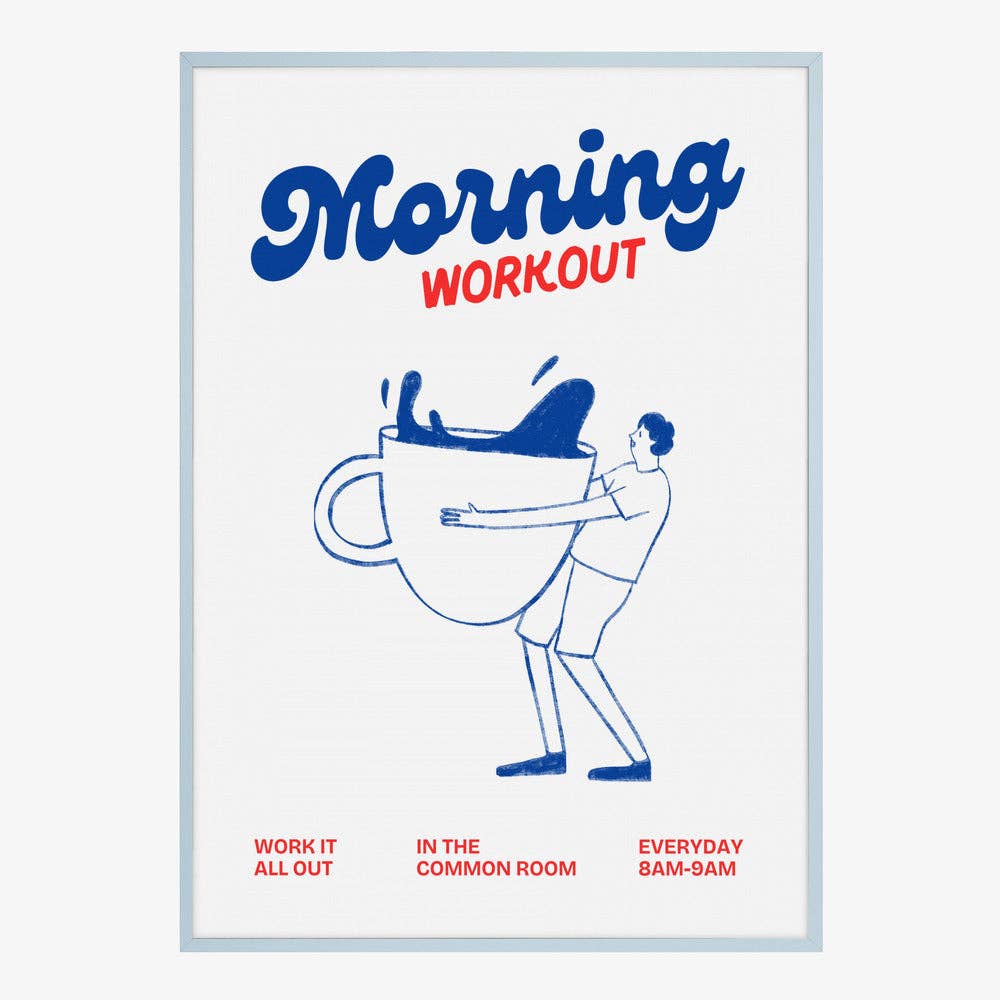 Morning Workout Coffee Art Print